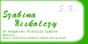 szabina miskolczy business card